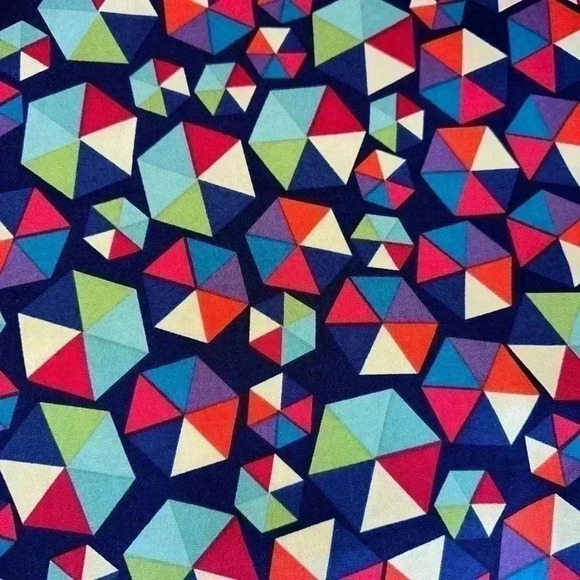 Lularoe Medium blue multicolor Azure a-line skirt. NWT. Silky feel.Colorful! - Picture 2 of 6